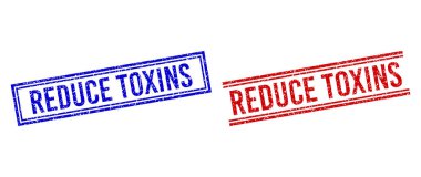 Lastik desenli REDUCE TOXINS Damgaları Çift Çizgili