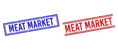 Çift Çizgili Lastik desenli Et Market Mührü