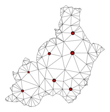 Almerya Eyaleti Çoklu Gövde Örgü Vektör Haritasını Kilitle