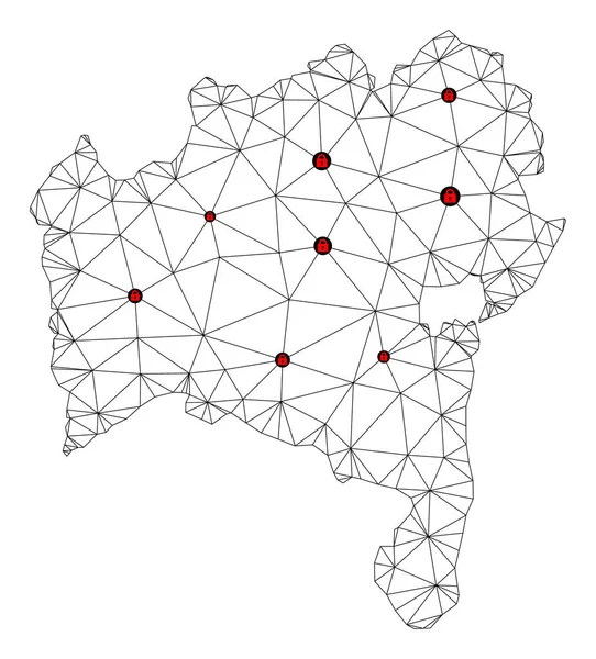 Векторная карта многоугольной туши штата Баия — стоковый вектор