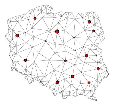 Polonya 'nın Çokgen Gövde Ağ Vektör Haritasını Kilitle