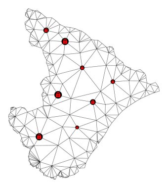 Sergipe Durumunun Çokgen Kablo Çerçevesi Ağ Vektör Haritasını Kilitle