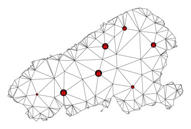Kahoolawe Adası 'nın Çokgen Ağ Vektör Haritasını Kilitle