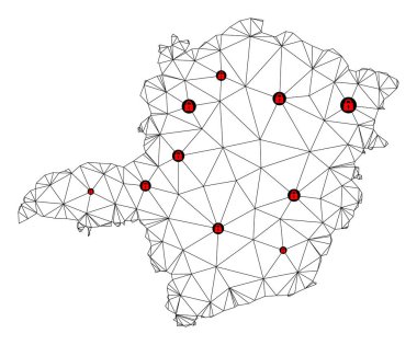 Minas Gerais Eyaletinin Çoklu Gövde Örgü Vektör Haritasını Kilitle