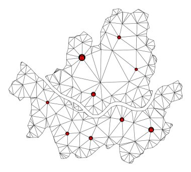 Seul Belediyesi Poligonal 2D Ağ Vektör Haritasını Kilitle