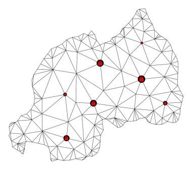 Ruanda Çoklu Gövde Örgü Vektör Haritasını Kilitle
