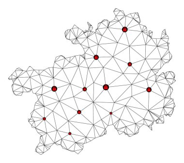 Guizhou Eyaletinin Çokgen Ağ Vektör Haritasını Kilitle