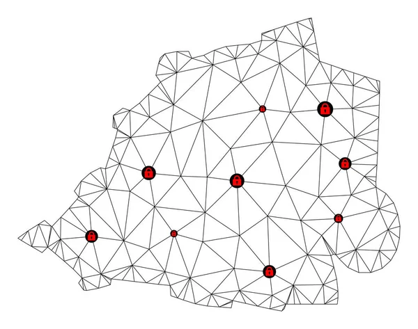 Vatikan 'ın Çokgen 2B Ağ Vektör Haritasını Kilitle