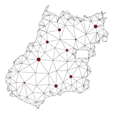 Goias Durumunun Çokgen Ağ Vektör Haritasını Kilitle