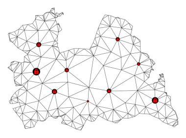 Utrecht Eyaletinin Çokgen Ağ Vektör Haritasını Kilitle