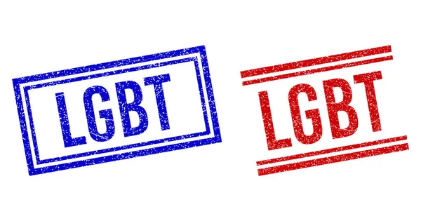 Selos LGBT texturizados de borracha com linhas duplas —  Vetores de Stock
