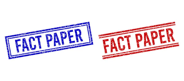 Graunge Perangko FACT PAPER Tekstur dengan Garis Ganda - Stok Vektor