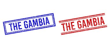 Lastik Kalıplı GAMBIA Damga Mührü Çift Çizgili