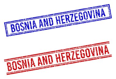 Çizilmiş Kalıplı BOSNIA ve Çift Çizgili Kahramanlık Mührü