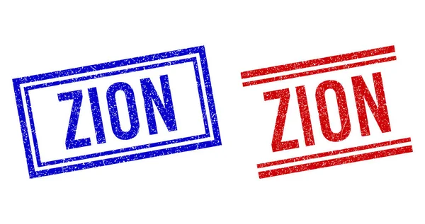 Çizilmiş Çift Çizgili ZION Damgaları