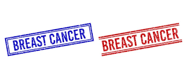 Guma teksturowana uszczelka BREAST CANCER z podwójnymi liniami — Wektor stockowy