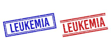 Çift Çizgili Tehlike Kalıplı LEUKEMIA Mührü