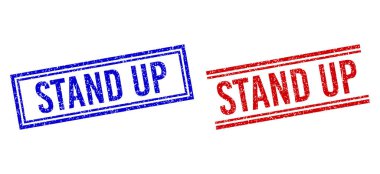 Çift Çizgili Tehlike Dokulu Stand Up Mührü