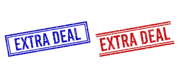 Σφραγίδα EXTRA Textured DEAL με διπλές γραμμές — Διανυσματικό Αρχείο