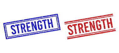 Çift Çizgili Tehlike Kalıplı STRENGTH Mührü