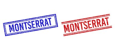 Rubber Textured MONTSERRAT Stamp Seals with Double Lines