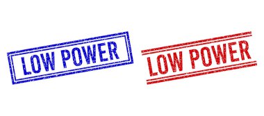 Scratched Textured LOW POWER Stamps with Double Lines