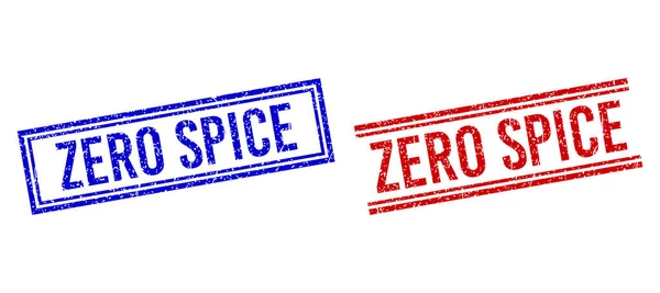 Texturiertes ZERO SPICE-Siegel mit doppelten Linien — Stockvektor
