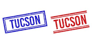 Scratched Textured TUCSON Seal with Double Lines