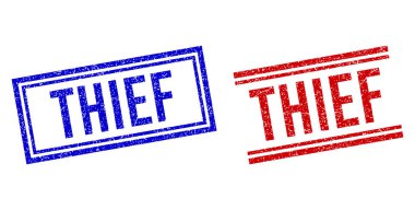 Distress Textured THIEF Seal with Double Lines