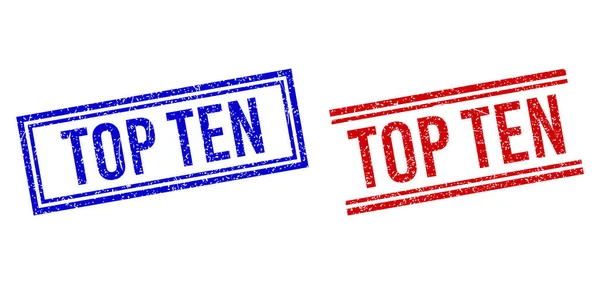 Joint TOP TEN texturé en caoutchouc avec lignes doubles — Image vectorielle