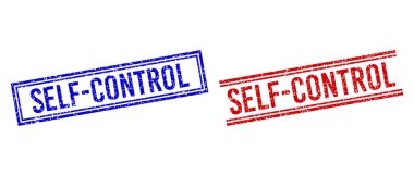 Grunge desenli SELF-Kontrol Damgaları Çift Çizgili