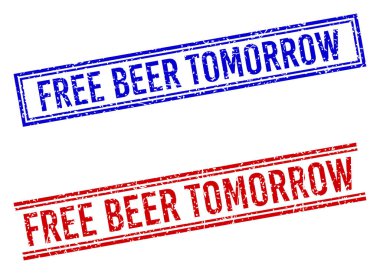 Kauçuk desenli Bedava Bira Yarın Çift Çizgili Mühür Mührü
