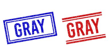 Lastik desenli GRAY Damga Mührü Çift Çizgili