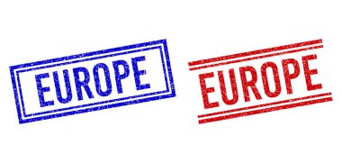 Kederli Avrupa Damgaları Çift Çizgili