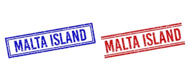Çift Çizgili Lastik Kalıplı MALTA Adaları Mührü