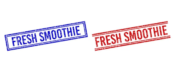 双行橡皮筋FRESH SMOOTHIE邮票封条 — 图库矢量图片