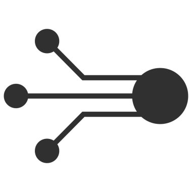 Sensör Bağlantısı Vektör Simgesi Düz Çizim