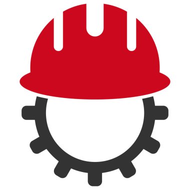 Makine Mühendisliği Vektör Simgesi Düz Çizim