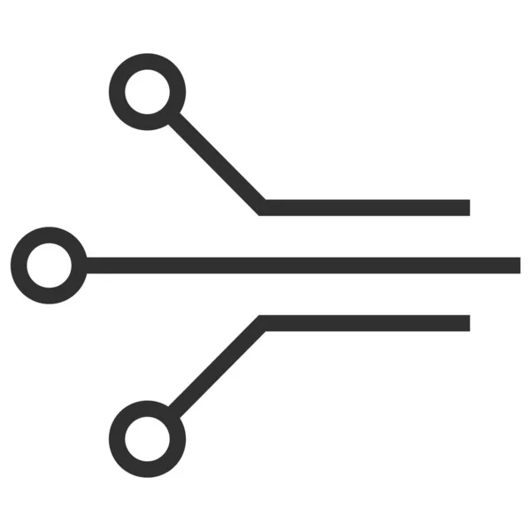 Ilustração plana do ícone do vetor dos contatos do circuito — Vetor de Stock