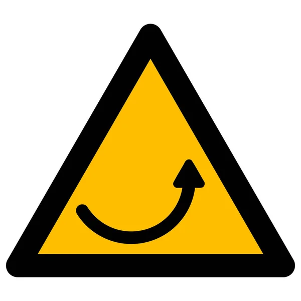 Turn Warning Vector Icon Ilustração plana —  Vetores de Stock