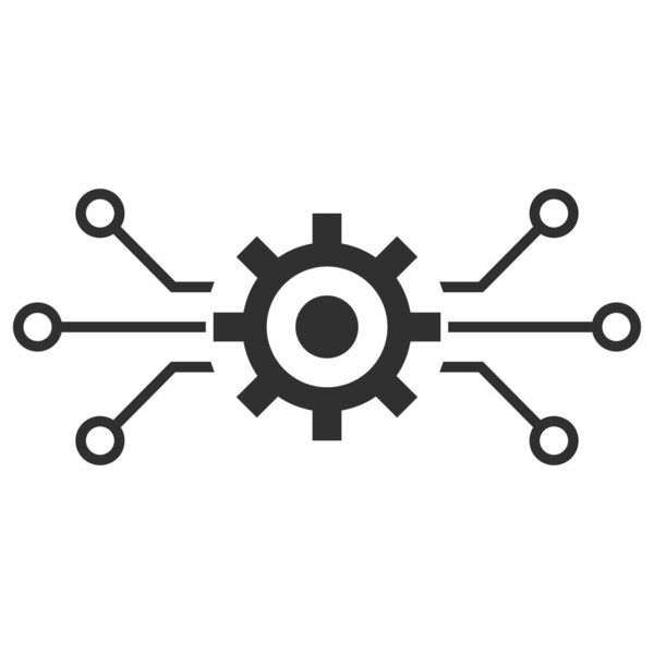 Electronic Machinery Vector Icon Flat Illustration