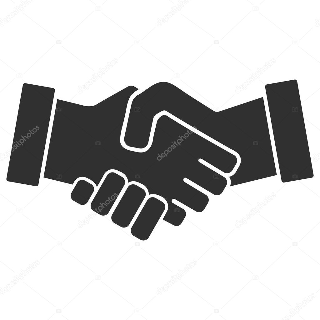 Handshake Vector Icon Flat Illustration