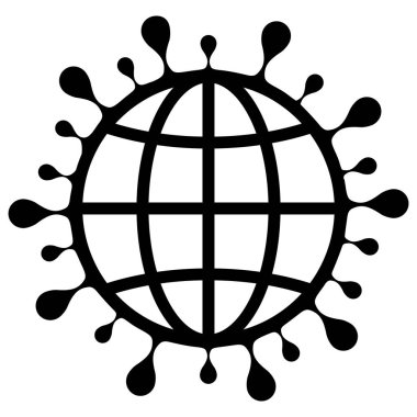 Genel Coronavirus Vektör Simgesi Düzleştirmesi
