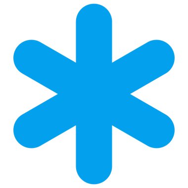 Kar Tanesi Vektör Simgesi Düz Çizim