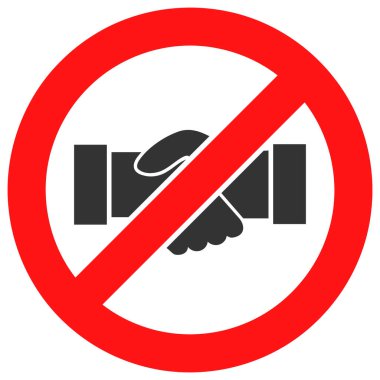 El sıkışması Vektör Simgesi Düz Resmini Durdur