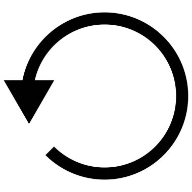 CCW Vektör Simgesi Düz Resmini Döndür