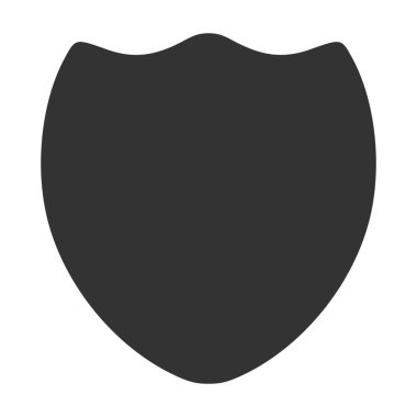 Kalkan Vektörü Simgesi Düz Çizim