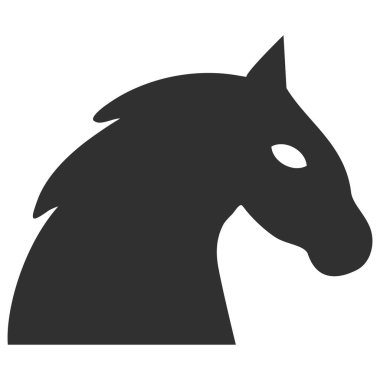 At Başı Vektör Simgesi Düz Çizim