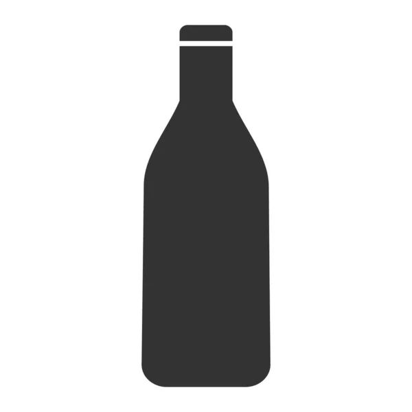 Beer Bottle Vector Icon Flat Illustration — Stock Vector