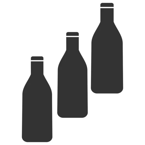 Bierflaschen Vector Icon Flache Illustration — Stockvektor